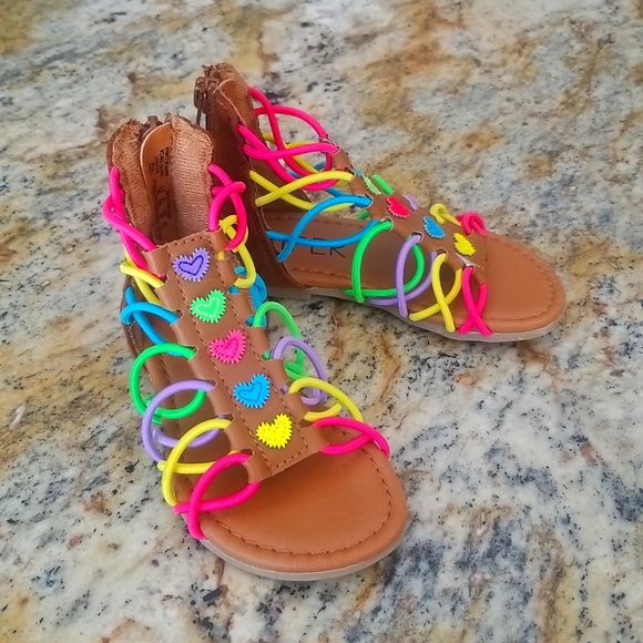 NWOT Piper Rainbow Sandals - Picture 1 of 7